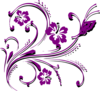Butterfly Scroll Purple Clip Art