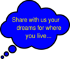 Dreams Bubble Blue Clip Art