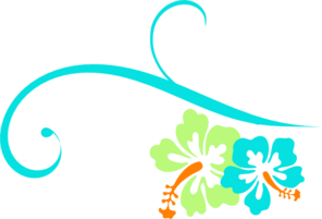 Hibiscus Swirl Clip Art