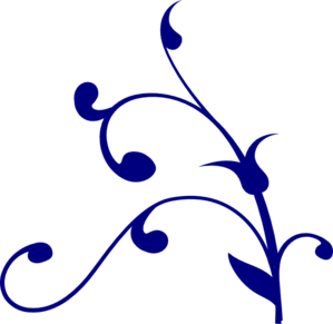 Blue Flower Vine Clip Art