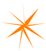 Orange Star Sparkles Clip Art