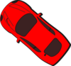 Red Car - Top View - 140 Clip Art