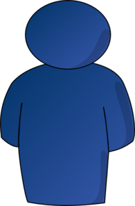 Person Buddy Symbol Blue Gradient Clip Art