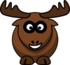 Smiling Moose Clip Art