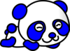 Blue Panda Clip Art