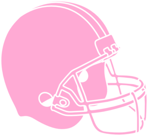 Pink Powder Puff Football Helmet Clip Art
