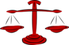 Red Legal Scales Clip Art