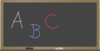Blackboard With Letters Clip Art