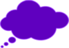 Wide Thought Bubble Purple Clip Art