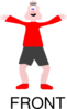 Tan Man In Red Shirt Clip Art