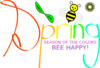 Spring Bee Happy Clip Art