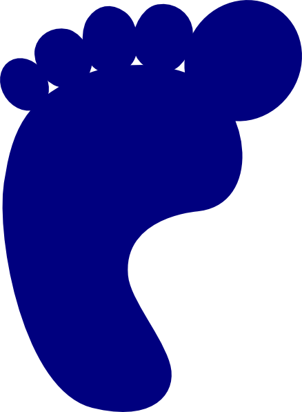 Dark Blue Footprint Clip Art at Clker.com - vector clip art online