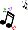 Colored Music Notes Clip Art