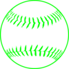 Green Softball Clip Art