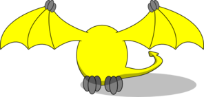 Yellow Pterodactyl Head Only Clip Art