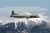 A P-3c  Orion  Assigned To The  Golden Eagles  Of Patrol Squadron Nine (vp-9) Circles Mt. Fuji.  Vp-9 Is Forward Deployed To Misawa, Japan. Clip Art