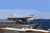 F/a-18 Hornet Makes A Catapult Launch From Uss Kitty Hawk. Clip Art