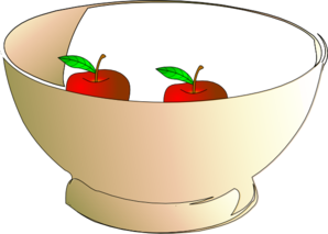 Bowl 2 Apples Clip Art