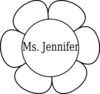 Ms. Jennifer Window Flower 2 Clip Art