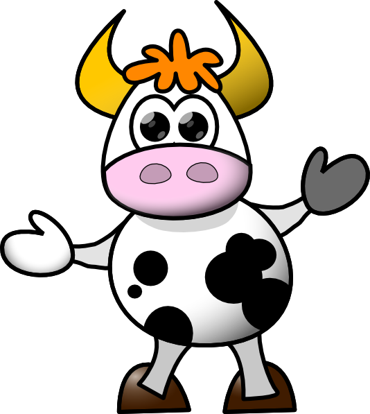Moo The Cow Clip Art at Clker.com - vector clip art online, royalty