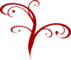 Red Flourish Clip Art