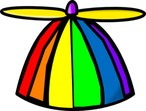 Rainbow Propellor Hat Clip Art
