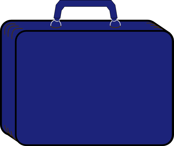 Blue Suitcase Clip Art at Clker.com - vector clip art online, royalty ...