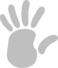 Light Coloured Handprint Clip Art