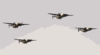 Four C-2a  Greyhounds,  Assigned To The  Providers  Of Fleet Logistic Support Squadron Thirty (vrc-30), Flyover Uss John C. Stennis (cvn-74) Clip Art