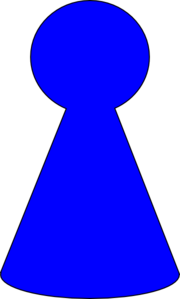 Ludo Piece - Peacock Blue Clip Art