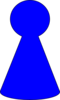 Ludo Piece - Peacock Blue Clip Art