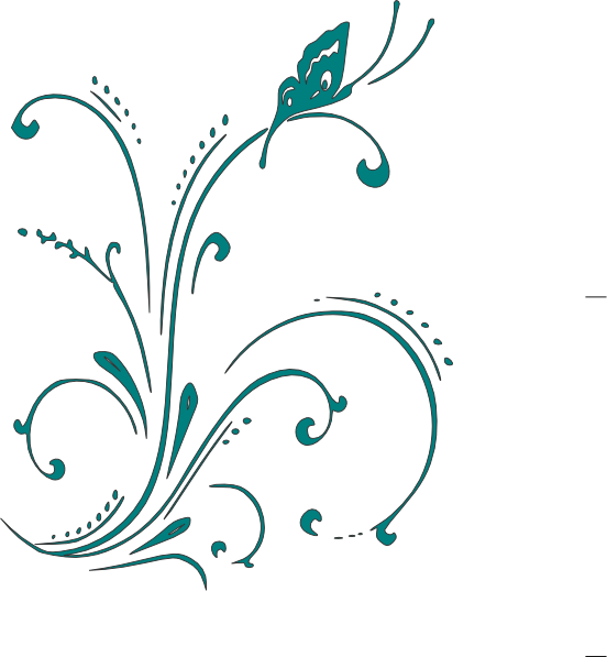 Teal Butterfly Scroll Clip Art at Clker.com - vector clip art online