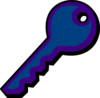 Purple Blue Key Clip Art