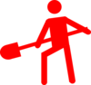 Red Person Worker Symbol Clip Art