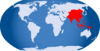 World Map Highlight Far East Asia Clip Art