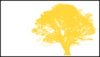 Tree, Yellow Silhouette, White Background Clip Art