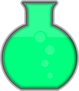 Light Green Flask Lab Clip Art