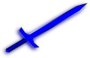 Blue Glow Sword Clip Art at Clker.com - vector clip art online, royalty ...