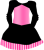 Pink Striped Pirate Dress Clip Art