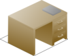 Isometric Desk Left Front View With Book Clip Art