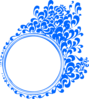 Blue Circle Flame Flip Clip Art