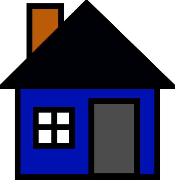 Blue House Clip Art at Clker.com - vector clip art online, royalty free ...