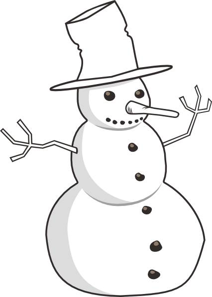 Snowman Outline Clip Art at Clker.com - vector clip art online, royalty ...