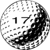 Golf Ball Number 17 Clip Art
