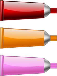 Color Tube Red Orange Pink Clip Art
