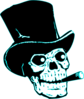 Skeleton Blue Fun Clip Art