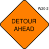 Detour Ahead Clip Art