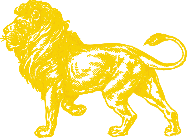 Lion In Gold Clip Art At Vector Clip Art Online Royalty