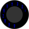 Rotary Blue Dial Clip Art