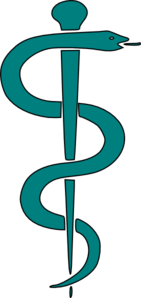 Rod Of Asclepius Upright Clip Art